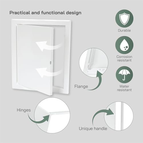 Vent Systems 8'' x 10'' Inch White Metal Access Panel - Image 3