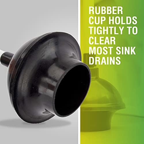 LDR Plastic Handle Flange Plunger, Double Thrust Rubber Cup, Space-Saving - Image 5