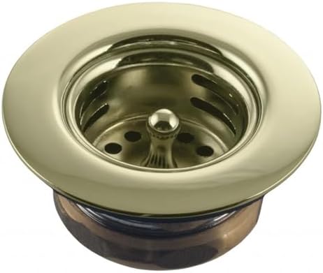 Westbrass Midget Duo Post Style Bar Strainer, Polished Brass by Westbrass