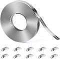 Hose Clamps DIY Kit 16 FT, Adjustable Metal Screw Clamps Strap +10 Fastener by KintKita
