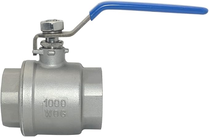 DAN SPEED 1-1/4" Female 316 Stainless Steel Full Port Ball Valve Vinyl Handle - Image 3