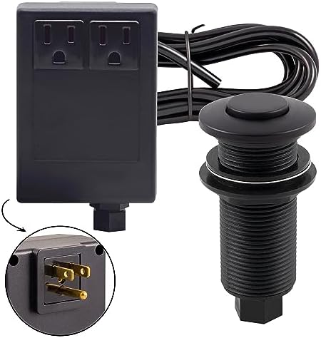 Westbrass ASB-2B3-62 Sink Top Waste Disposal Air Switch and Dual Outlet Control by Westbrass
