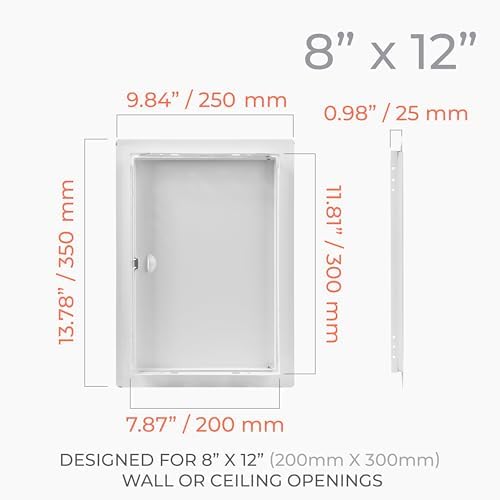 8 x 12 Inch Metal Access Panel for Drywall - Image 2