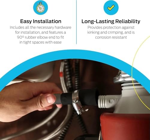 Eastman 8 Foot Dishwasher Drain Hose, Universal Fit - Image 4