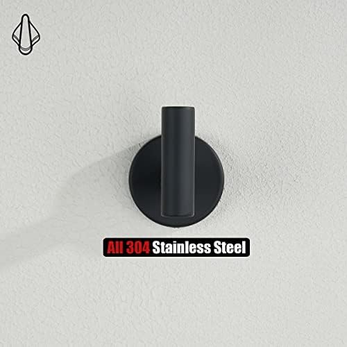 JQK Black Bathroom Towel Hook, Coat Robe Clothes Hook - Image 5