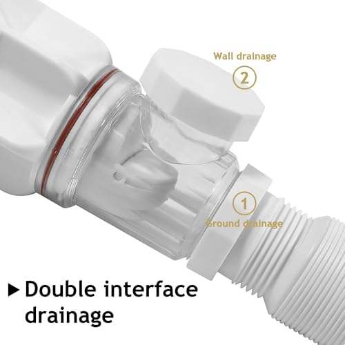 Bathroom White 2 Pack Sink Drain Kit, - Image 5