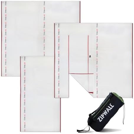 ZipWall ZSMP 9-ft ZipSheet Reusable Barrier Multipack, Include a Carry Bag and by ZIPWALL