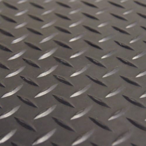 Rubber-Cal Diamond-Plate Rubber Flooring Roll - 3 mm x 4 ft x 2 ft Roll - Black - Image 3
