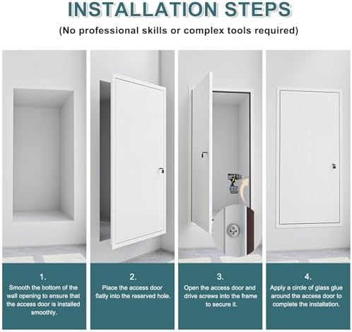 Access Panel 24x36 30x48 Inch, Aluminum Frame Access Doors White Opening Flap - Image 6