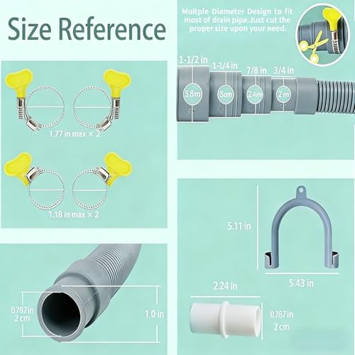 Marekineko-Universal Washing Machine Drain Hose Extension & Portable Washer - Image 3