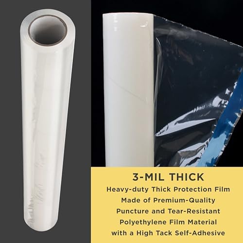 Dura-Gold Carpet Protection Film, 24-inch x 200-foot Roll, Self-Adhesive Plastic - Image 3