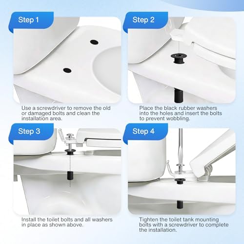 Jamini Top Mount Toilet Seat Screws Replacement Kit, Compatible - Image 7