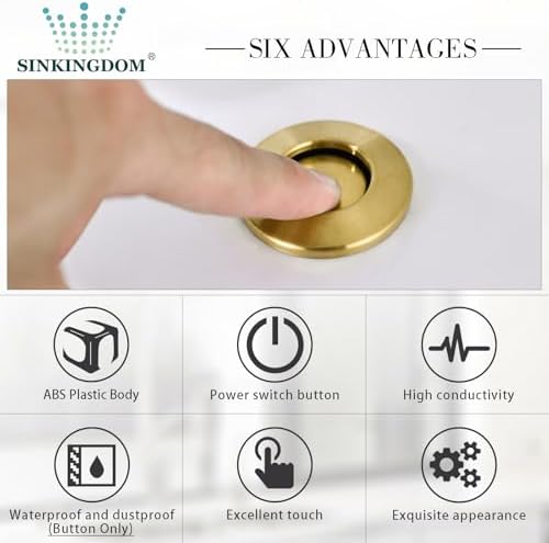 Air Switch Button for Sink Top Garbage Disposal Part, Champagne Bronze - Image 3