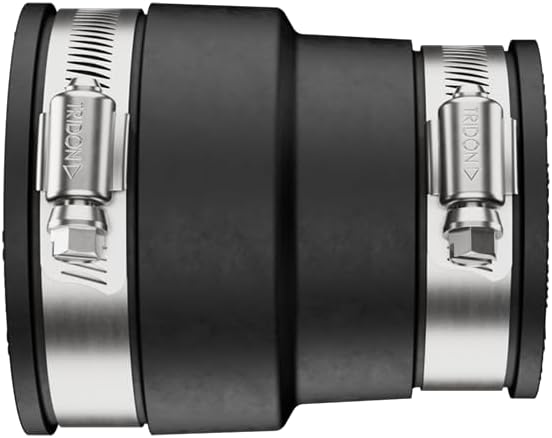 Fernco P1056-150/125 Flexible PVC Pipe Coupling Cast Iron, Plastic or Steel - Image 2