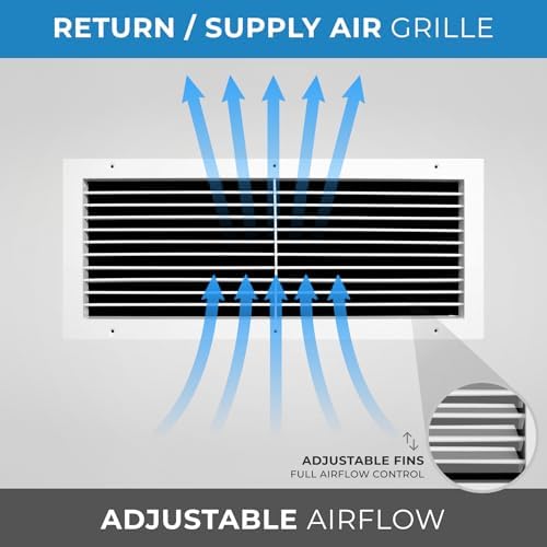 24x10 Aluminum Adjustable Return/Supply HVAC Air Grille - Image 6