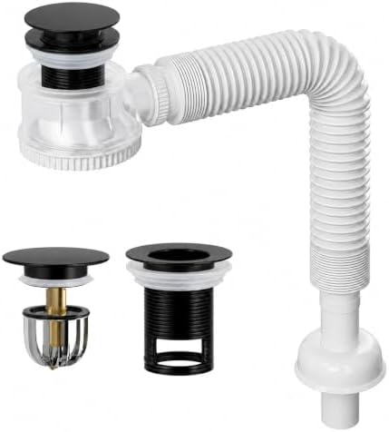 Universal Bathroom Sink Drain Kit, Space-Saving Anti-Odor Bottle Trap by Unknown