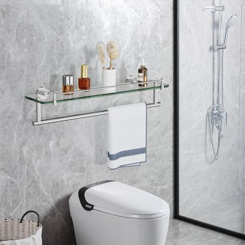 20-Inch Tempered Glass Bathroom Shelf - Image 2
