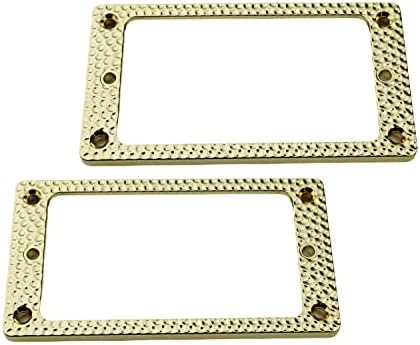 Guyker Metal Flat Humbucker Cover, Pickup Mounting Ring Set by guyker