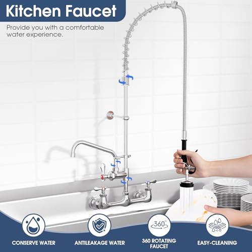 Commercial Wall Mount Kitchen Faucet - Image 4