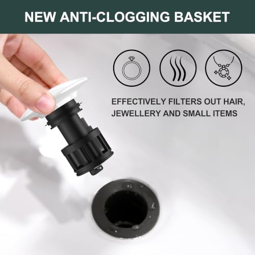 KENES White Bathroom Sink Drain - Image 4