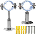 AKIHISA 2 Pcs 304 Stainless Steel Pipe Supports, Wall Mount Ceiling Mount Pipe by AKIHISA
