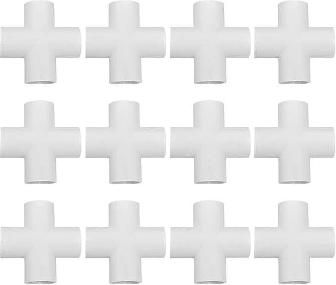 4 Way 3/4 SCH40 Flush Cross PVC Fitting Pipe Connector - Image 2