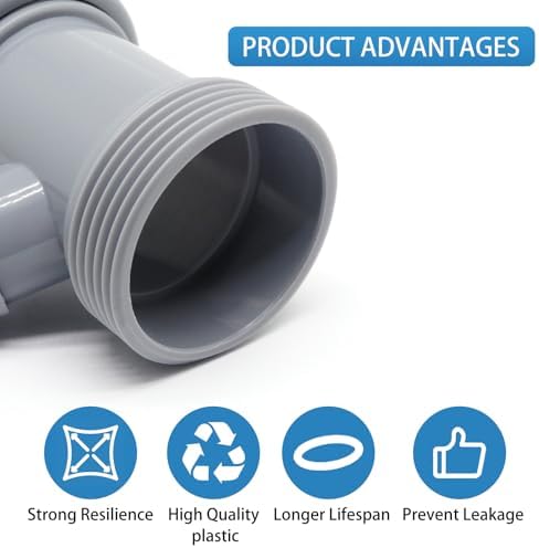 2Pcs Dishwasher Drain Hose Adapter Wye, 3 Way Y-Shaped Kitchen Sink Drain Pipe - Image 3