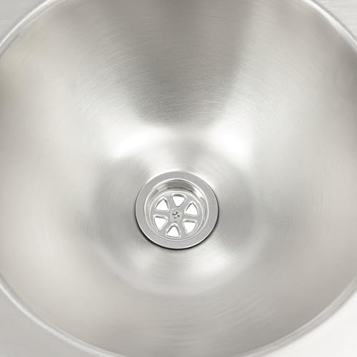 Small Corner Bathroom Sink, Stainless Steel Wall Mount Vessel Sink, Single Bowl - Image 4