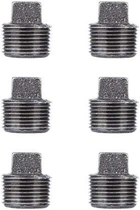 PIPE DECOR 1" Plug Fitting, Malleable Iron, Fits One Inch Diameter Black Steel by PipeD%C3%A9cor