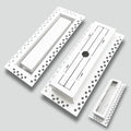 Flush Wall Vent Cover 3x10 Inch by DDPow