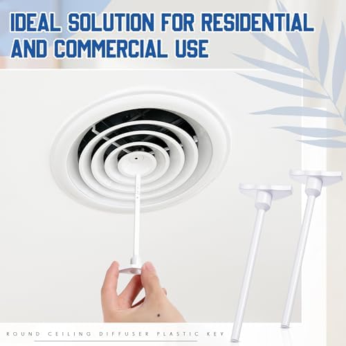 Wonderjune 6 Pcs Round Ceiling Diffuser Key Handle, Cover 6" 8" 10" 12" - Image 5
