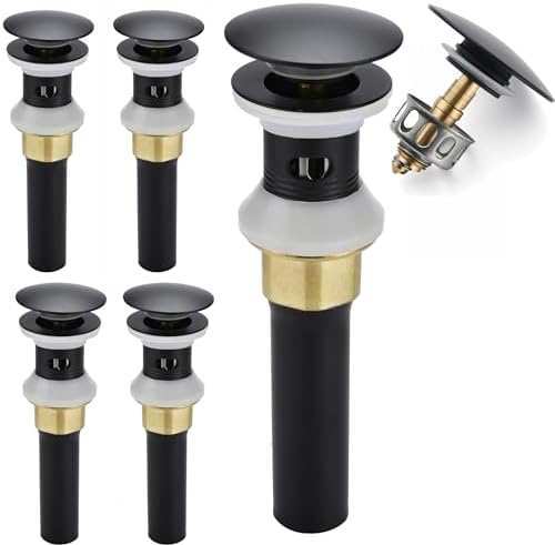 Rockgoya Bathroom Sink Drain, 5 Pack Drain Stopper Bathroom Sink by Rockgoya