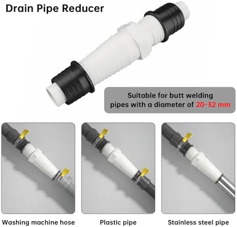 Universal Drain Pipe Connector, Washing Machine Drain Hose Extension Fitting - Image 7