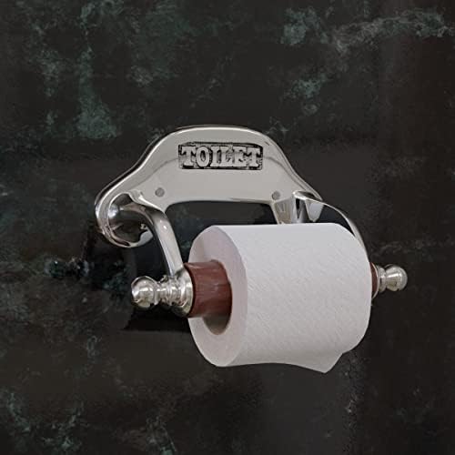 Stylish Wall Mount Toilet Paper Holder 6.5" W Chrome Plated Solid Brass Easy - Image 2