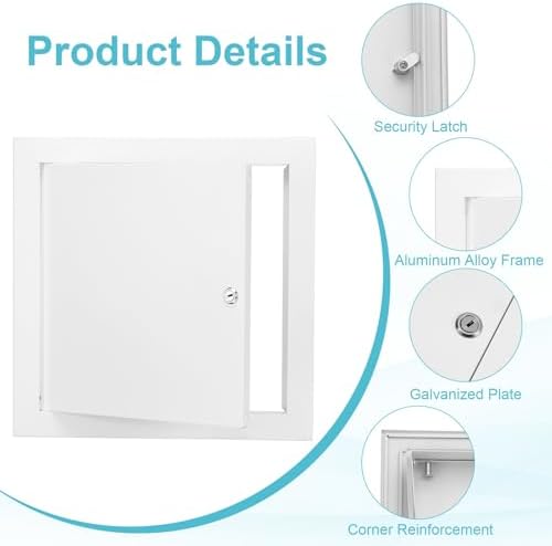 PATIKIL Drywall Access Panel 11x11 Inch, Aluminum Frame Wall Hole Cover - Image 3