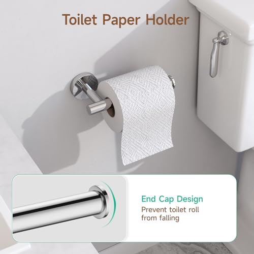 USHOWER Polished Chrome Toilet Paper Holder - Image 3