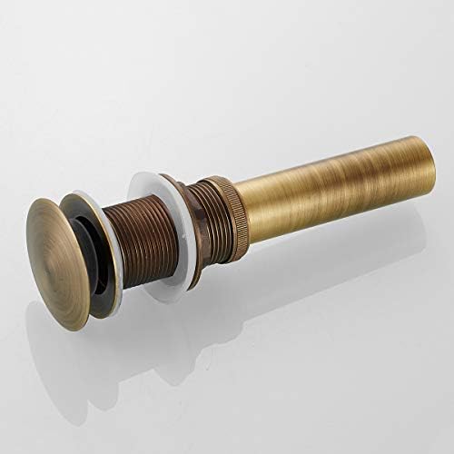 Flybath Sink Drain Without Overflow Large Pop Up Antique Brushed Brass - Image 2