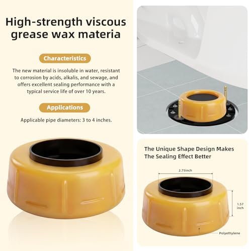 Extra Thick Toilet Wax Ring, 2 Pack - Image 2