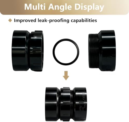 Lesso 2''ABS Union 2-Inch X 2-Inch Hub Union - Image 3