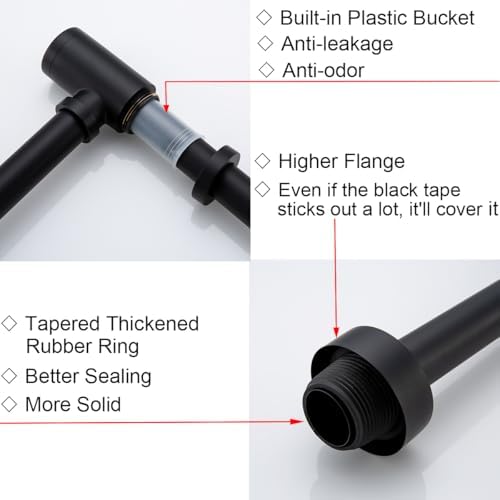 RANDOM Brass Round Bottle P Trap 1 1/4, Raise and Lengthen Adjustable Basin - Image 5