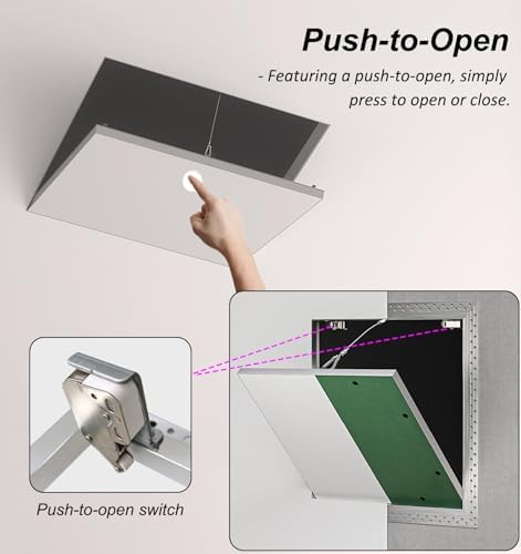Hinged Inspection Door with Paintable Plasterboard, Hidden Drywall Access Panel - Image 3