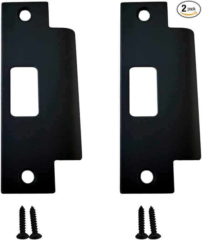 Stainless Steel Extended Replacement Lock Strike Plate, Round Corner, 4-7/8" by QCAAHardware