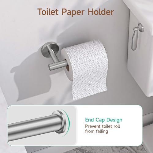 USHOWER Brushed Nickel Toilet Paper Holder - Image 3