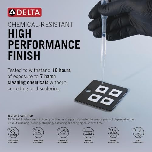 Delta Arvo Matte Black Bathroom Faucet - Image 5