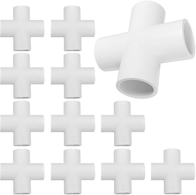 4 Way 3/4 SCH40 Flush Cross PVC Fitting Pipe Connector - Image 6