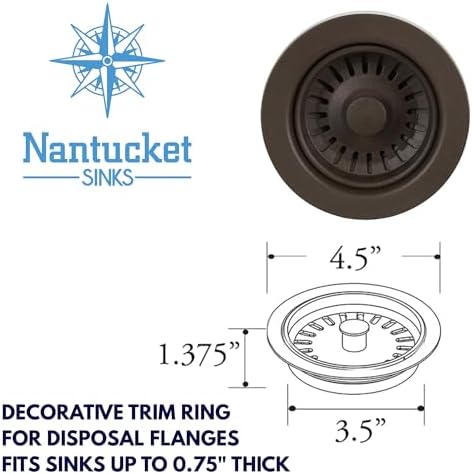 Nantucket Sinks Matte Brown Decorative Trim Ring - Image 2