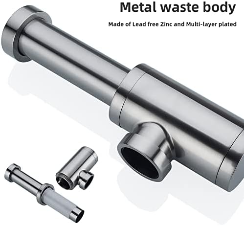 Polished Chrome Bottle P Trap Bathroom Sink, 1 1/4 - Image 3