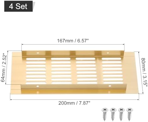 uxcell Air Vents Cover, Rectangle Louvered Ventilation Grille - Image 2