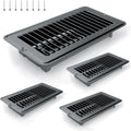 4" X 8" Floor Register 4 Pack Gray Floor Vent Covers Heavy Duty Floor Vent by SelNatural