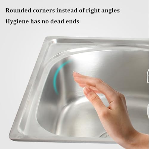 Wall Mount Stainless Steel Kitchen Sink - Image 5